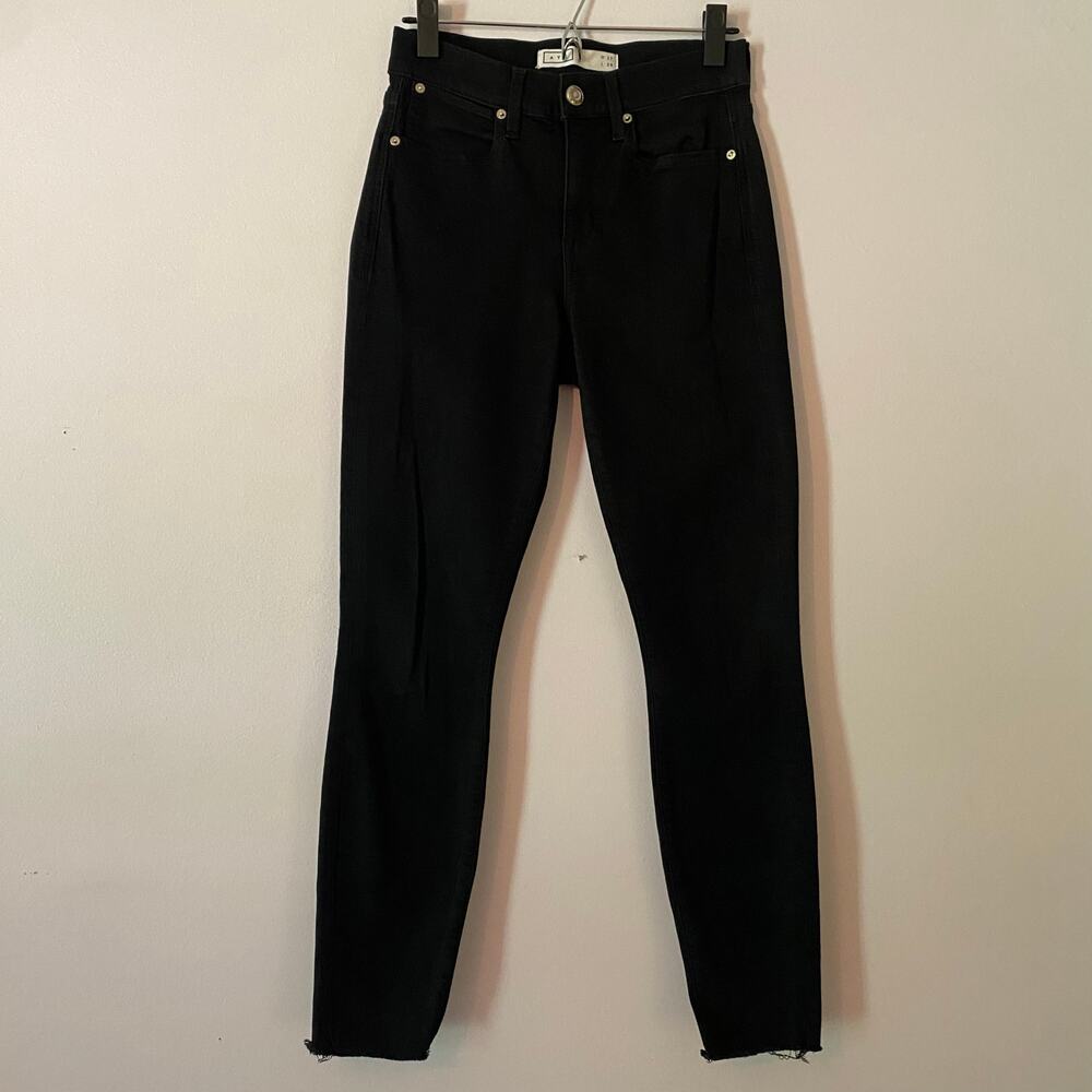 AYR Black Stretchy High Rise Skinny Jeans Minimalist Preppy Women's size 27 x 28